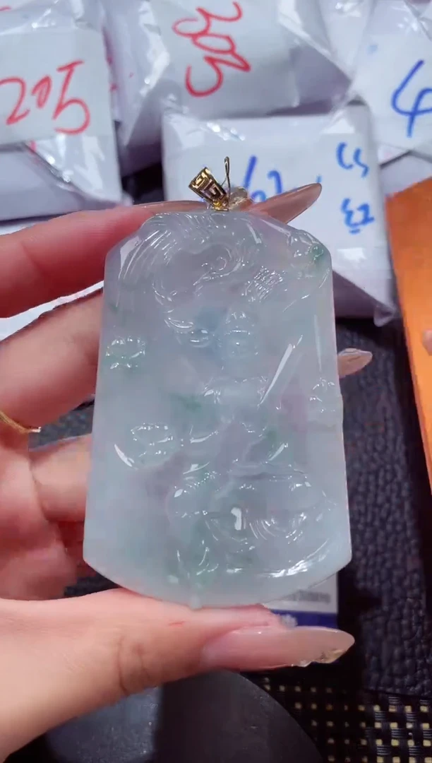 颈饰18K金镶嵌翡翠468