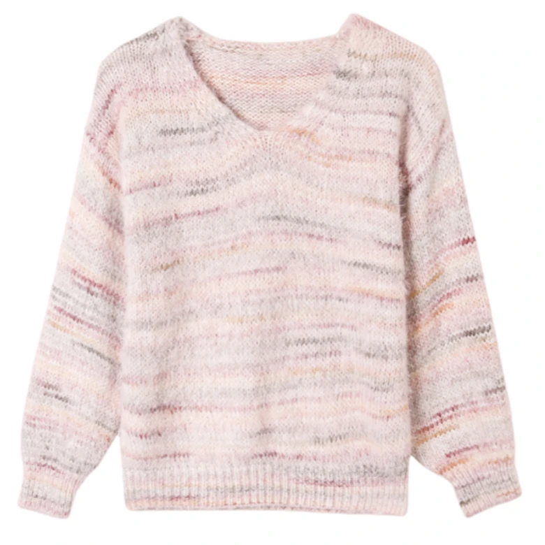 【薇薇专属】拼色套头毛针织衫73