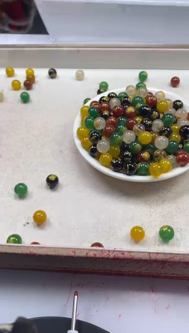 【闪购商品】玛瑙/玉髓颈饰未镶嵌w86五路财神10mm*一组五个2组