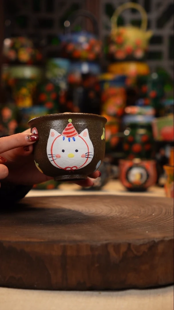 紫砂油画釉下彩手绘