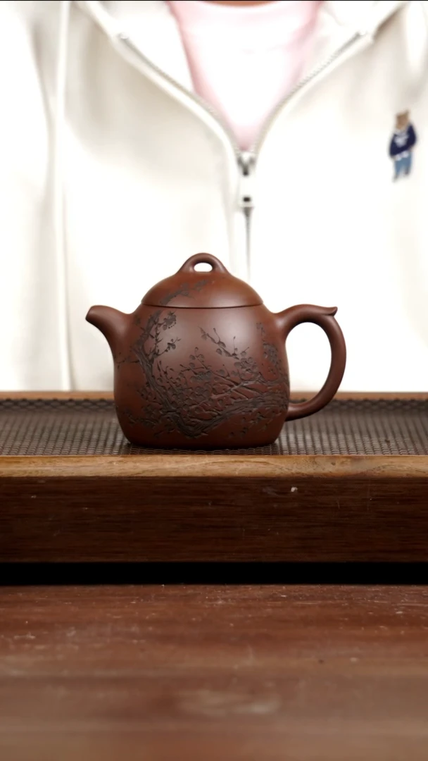 茶壶紫砂80年代一厂老紫泥秦权250CC