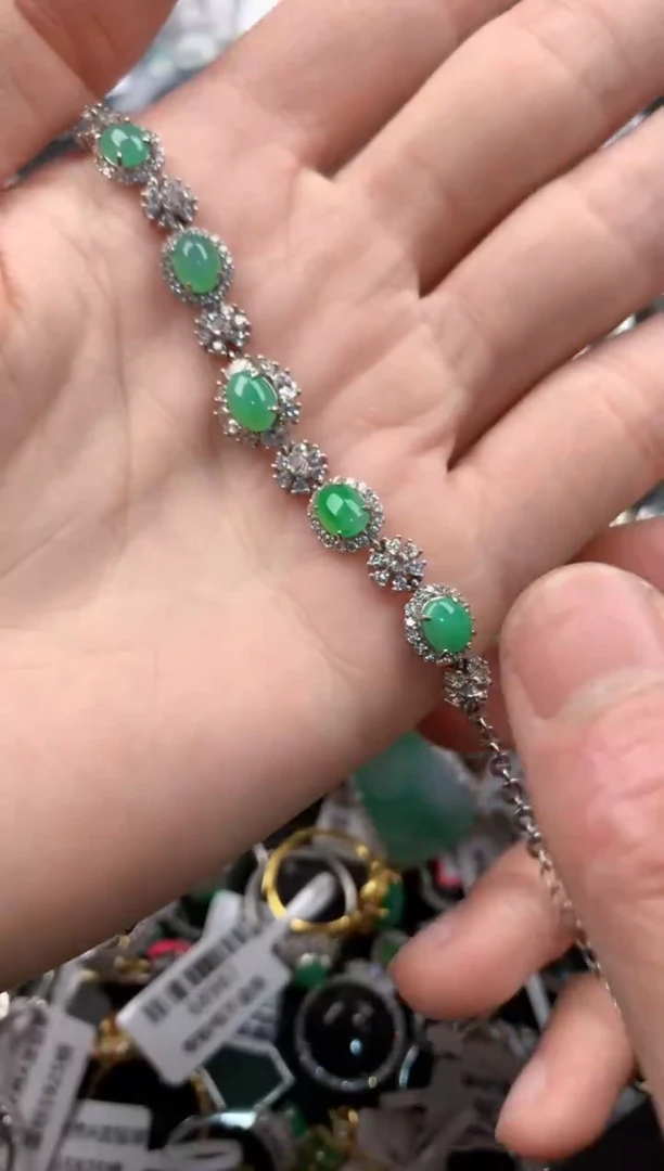 银S925镶嵌戒指翡翠1                         1