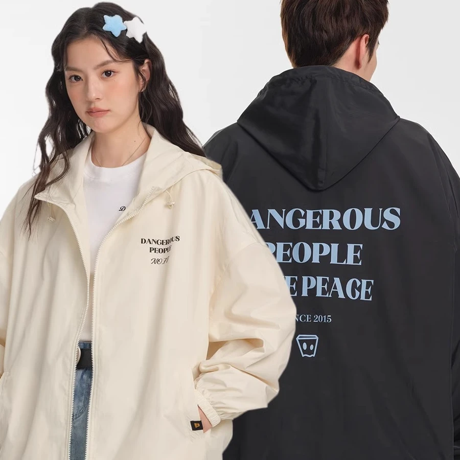 Dangerouspeople薛之谦dsp撞色字母户外夹克春季宽松百搭潮牌外套