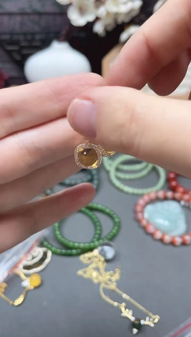 蓝珀未镶嵌耳饰多样性发货拍一发一