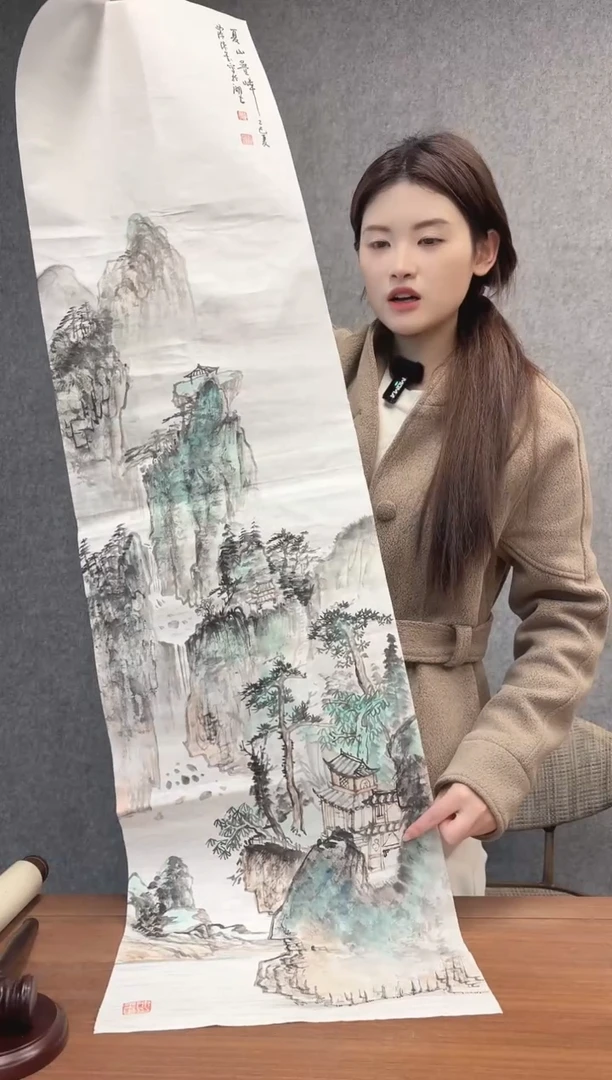 国画陈老师 山水国画作品 立轴