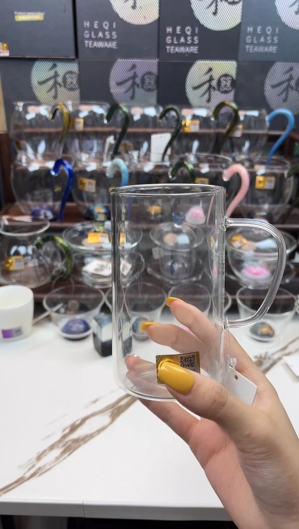 琉璃手工艺品禾器  清简杯透明