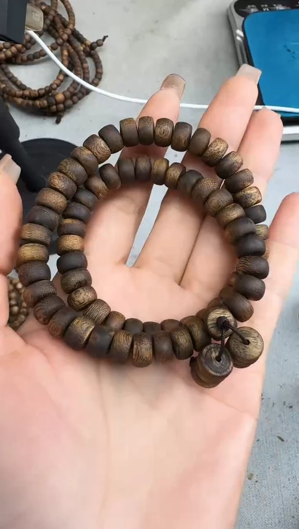 沉香手串0917紫棋算盘珠双圈多样性发一