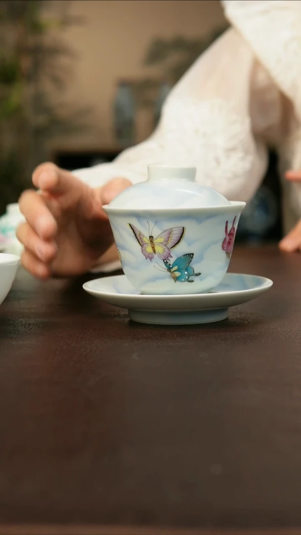 景德镇陶瓷杯碗柴烧多人