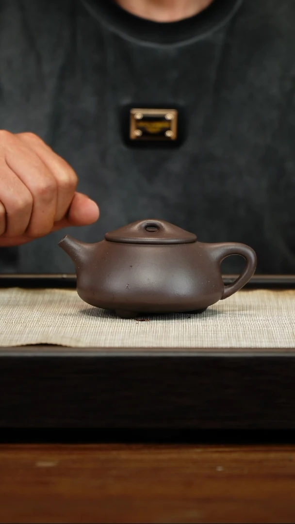 茶壶紫砂四号井底潮青景州石瓢180