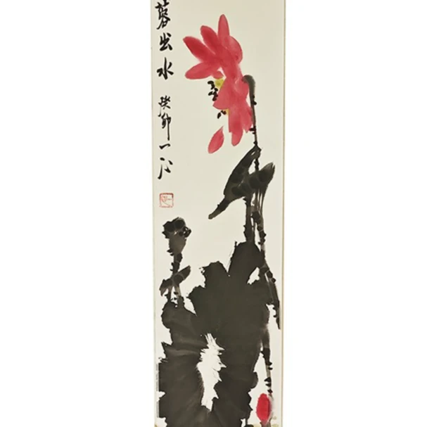 手绘花鸟条屏卷轴（185cm*23cm）国画适合挂墙装饰客厅玄关书房礼物
