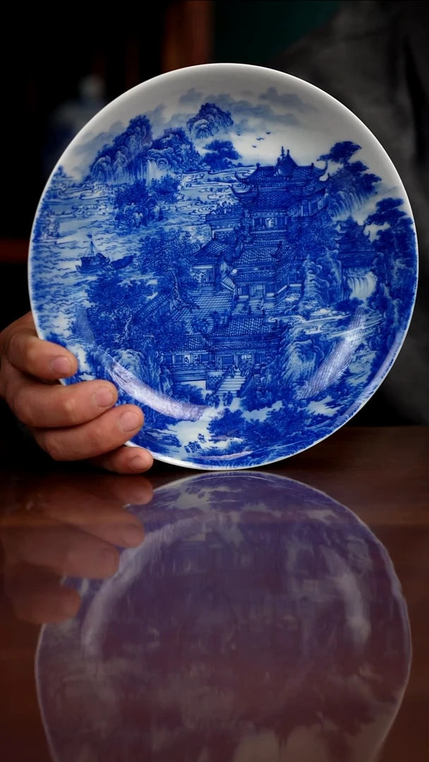 自成堂柴窑青花九成宫