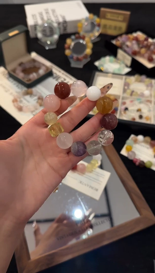 未镶嵌手链水晶多宝x3317