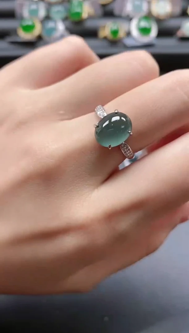 【闪购商品】翡翠戒指银S925镶嵌51511