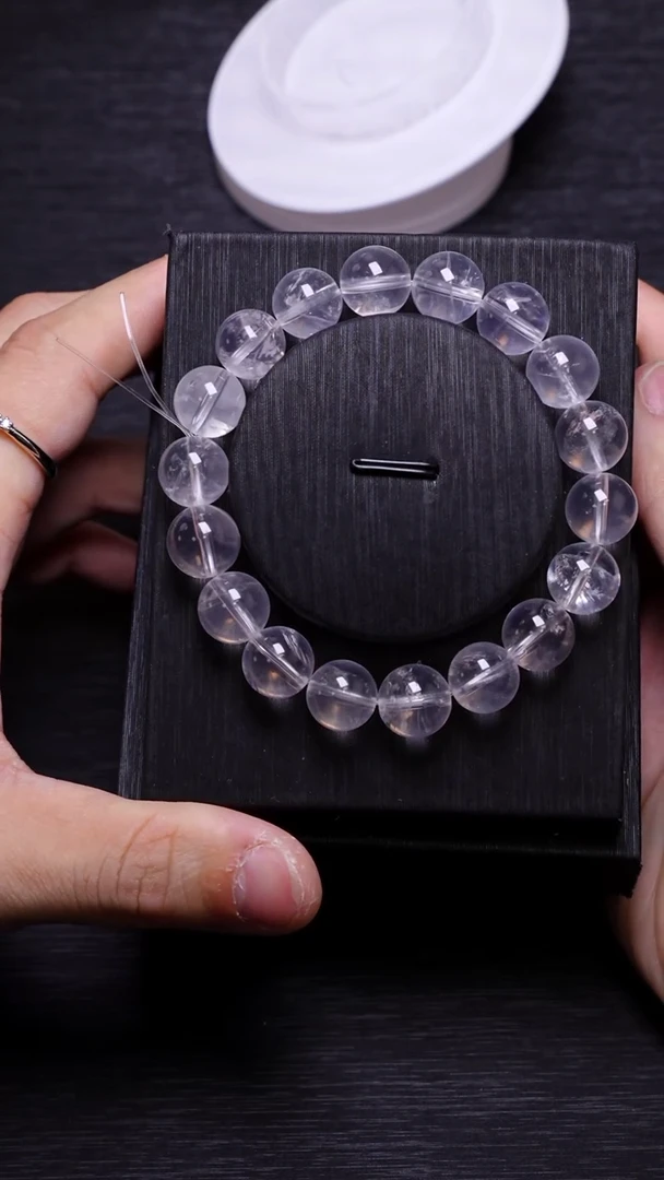 【闪购商品】水晶单圈未镶嵌Q005奶白晶单圈11mm