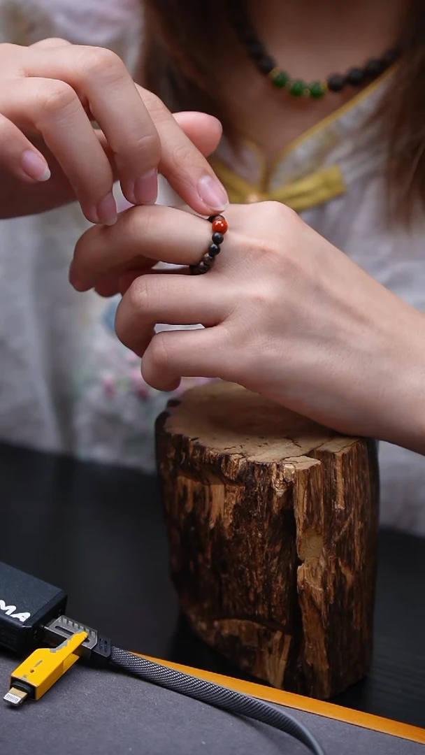 沉香碎屑沉香白祺戒指