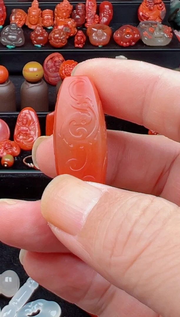 未镶嵌桶珠南红玛瑙桶珠（定向赵女士）