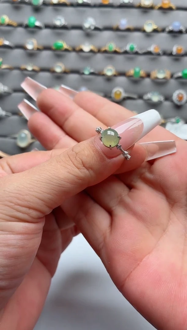 吊坠(不含链)银S925镶嵌翡翠.