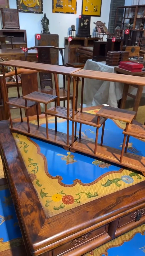 木一对博古架    80/12/40高