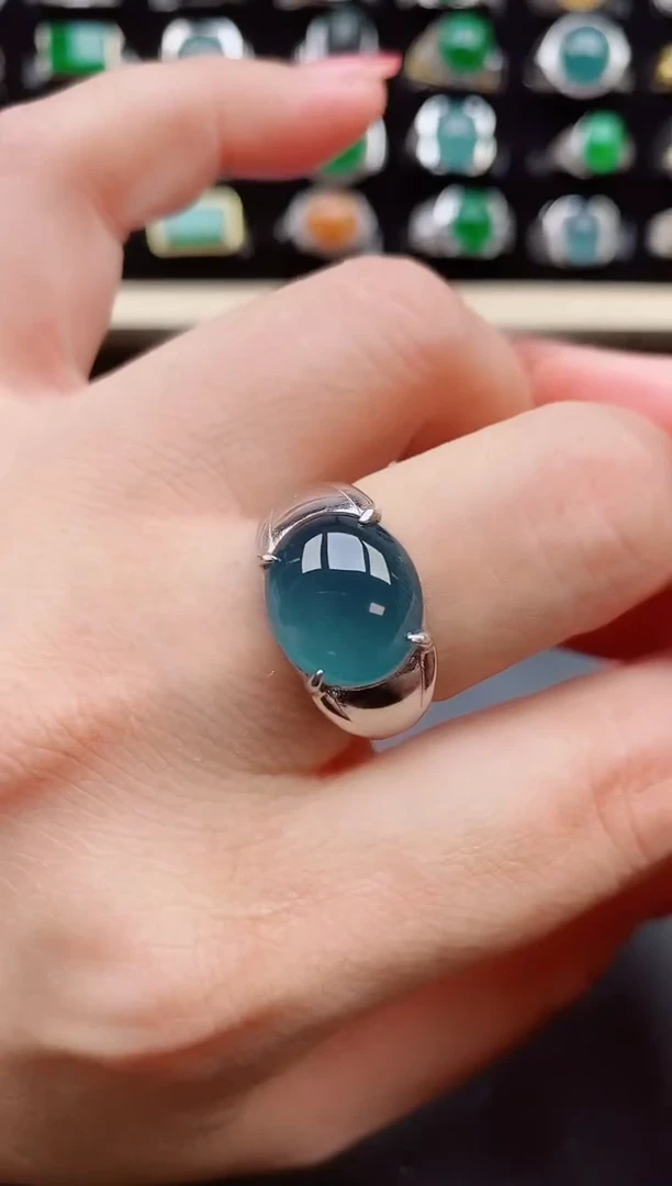 【闪购商品】翡翠戒指银S925镶嵌12212