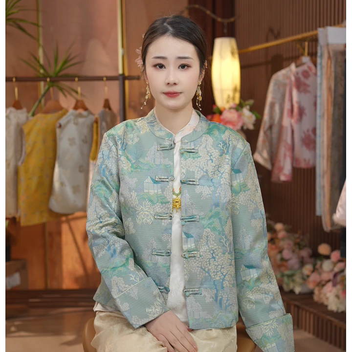 《 翠竹清风-双面穿》新中式复古国风休闲百搭双面穿外套