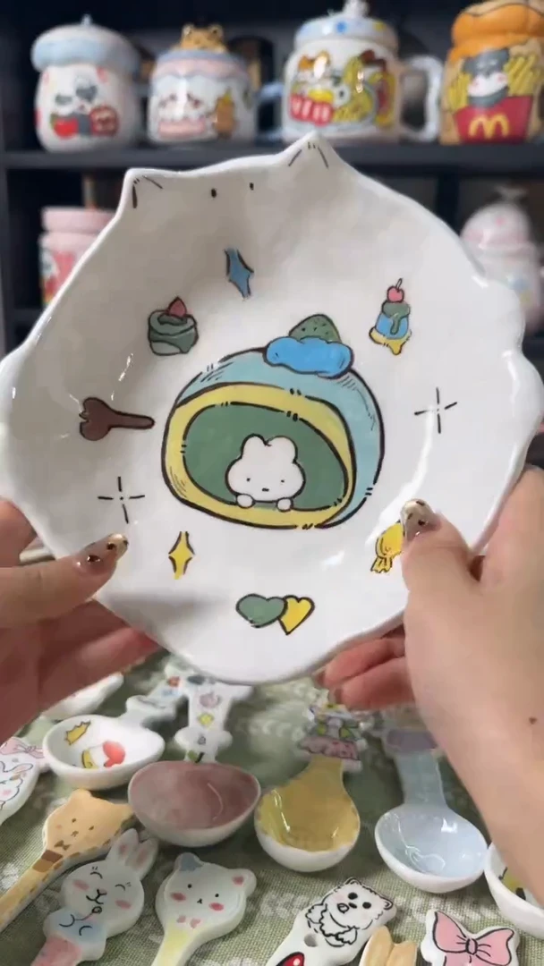 陶瓷无盖款景德镇高温釉下彩纯手绘创意瓷不退不换