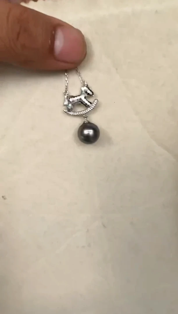 颈饰银S925镶嵌海水珍珠套链