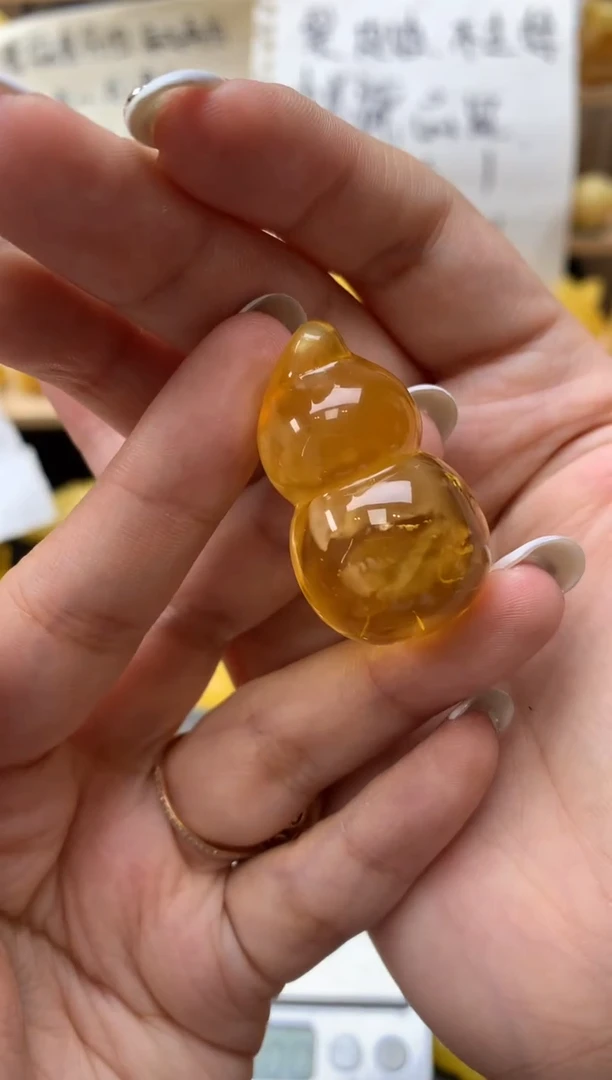 琥珀未镶嵌珠宝奇石050琥珀蜜蜡微瑕冰花花粉不扣手