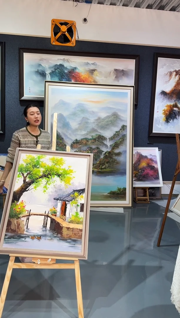 【闪购商品】油画64号 60*80 水乡-手绘油画