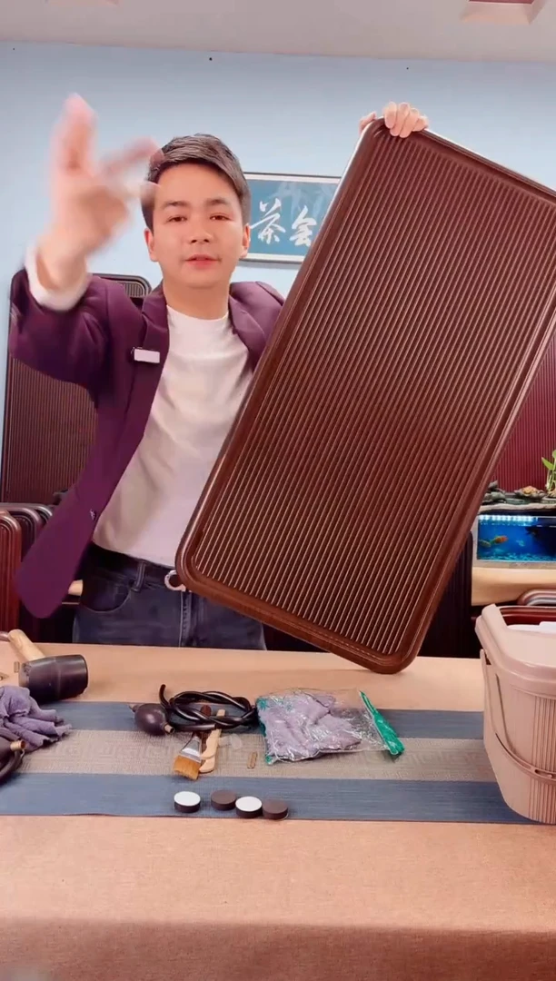 言**行90*45*4大海黄褐色款式茶盘