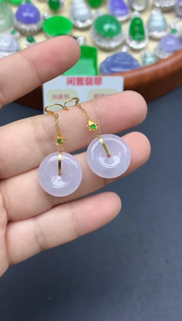颈饰18K金镶嵌翡翠337-中国好珍宝