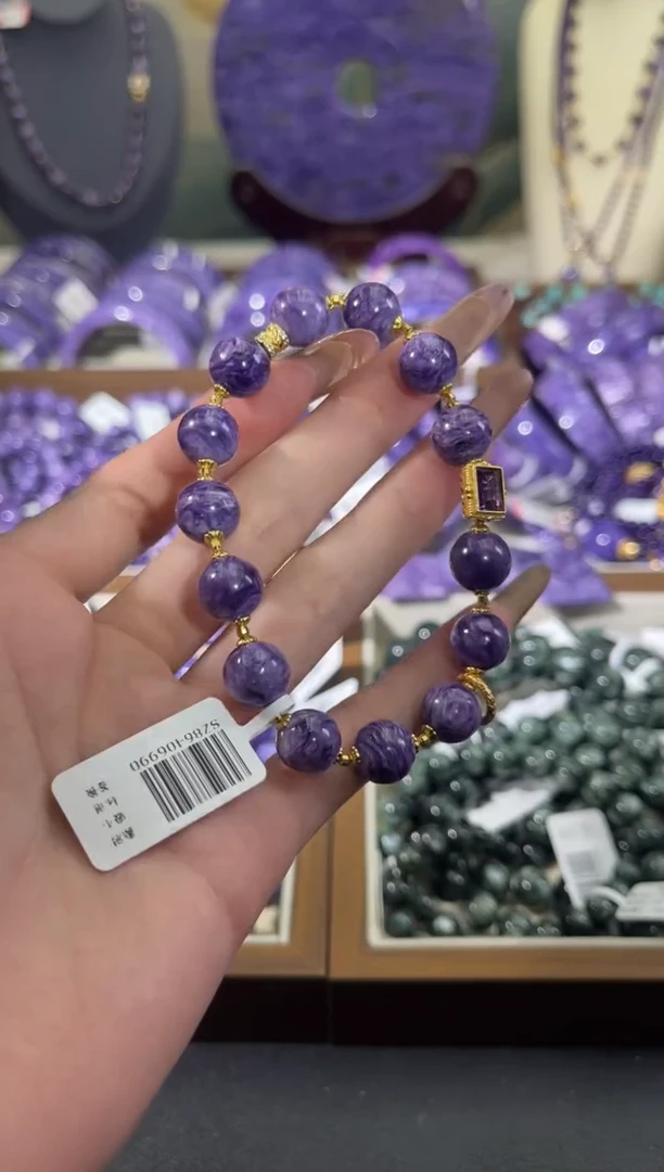 未镶嵌查罗石（紫龙晶）珠串10