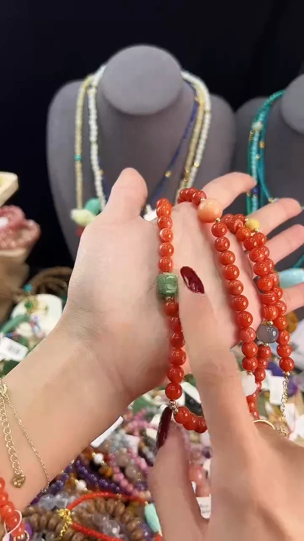 【闪购商品】南红玛瑙颈饰银S925镶嵌项链