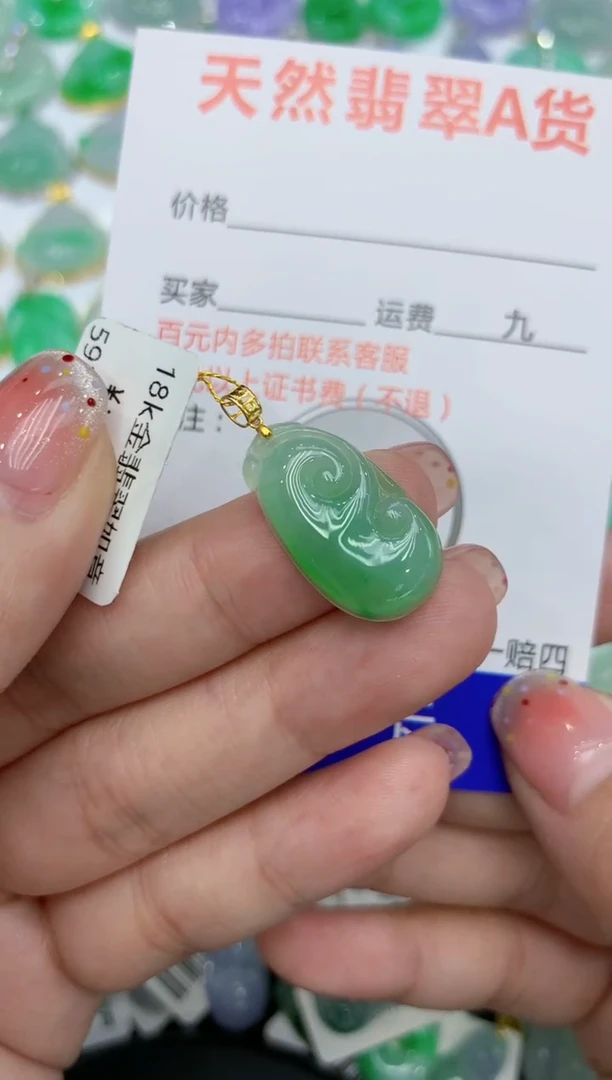 【闪购商品】翡翠颈饰18K金镶嵌111111111111