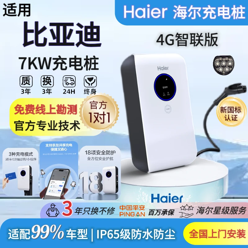 比亚迪原厂充电桩新能源电动汽车汉.秦.唐.宋.元海豚.家用充电枪