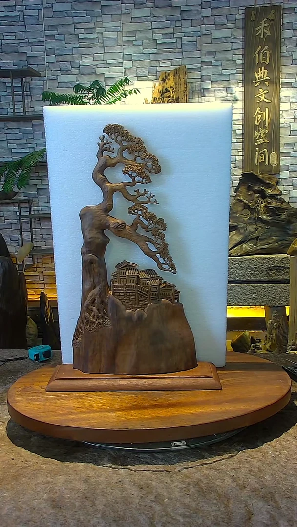 木金丝楠木禅意山水摆件