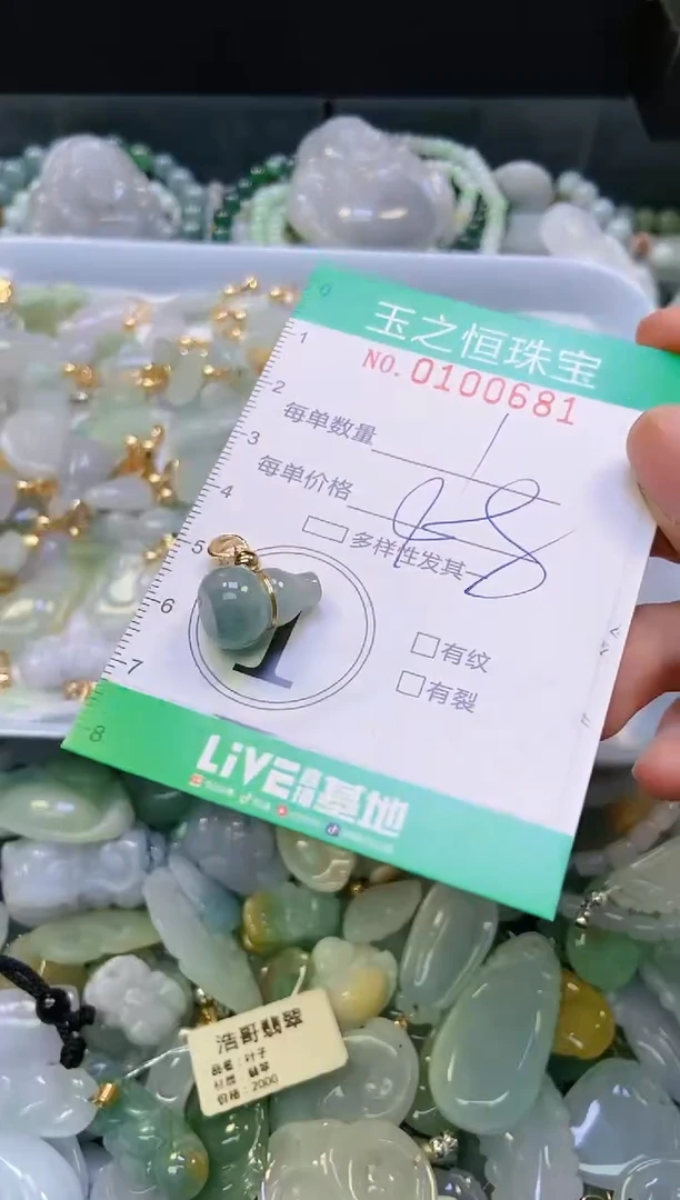 翡翠未镶嵌颈饰闪购0100681