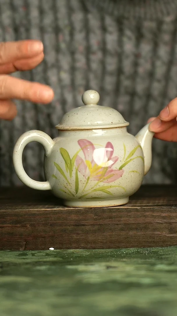 陶瓷青诗集手工手绘瓷器