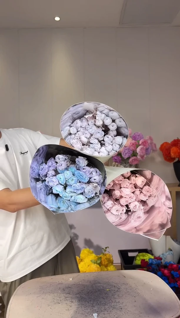 永生多头玫瑰3扎 紫罗兰/裸粉/薰衣草紫
