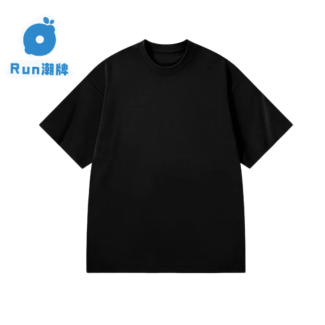 《15号链接-彩绣老花》男女同款T恤潮宽松百搭短袖T恤潮男夏