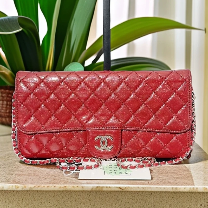 95新 Chanel/香奈儿  红色链条包  1759 1078