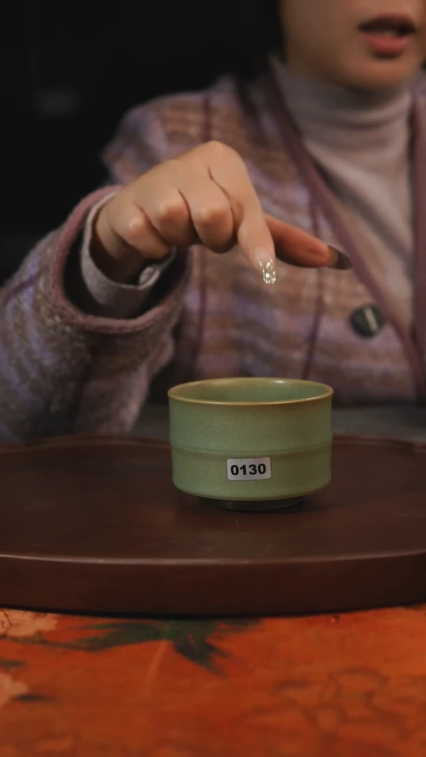 杯子瓷柴烧 汝州原产地原矿仿古老釉130