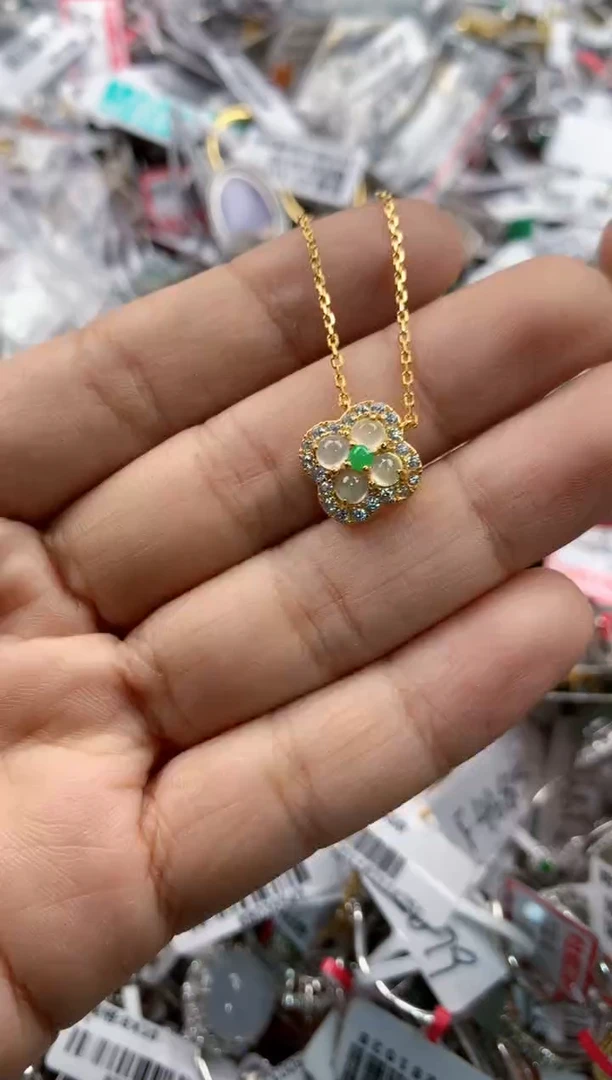 银S925镶嵌戒指翡翠777---1