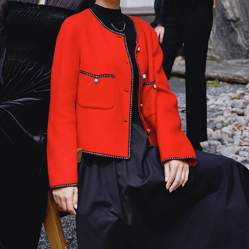 常规款短外套加绒加厚款修身型春季女宽松气质短款SA402333