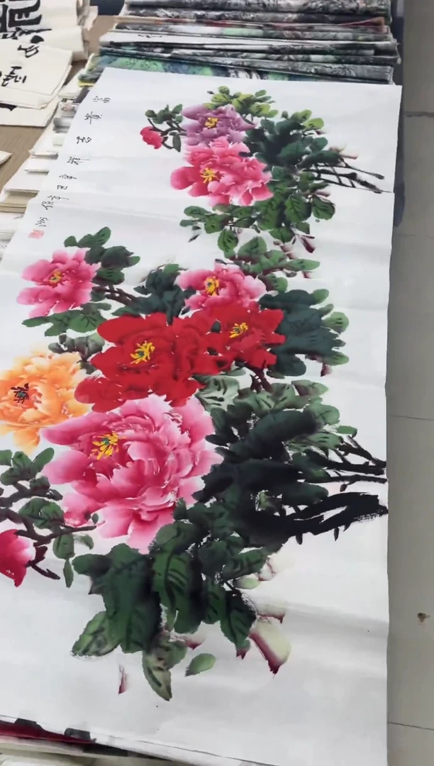 国画10.30纯手绘无边框字画