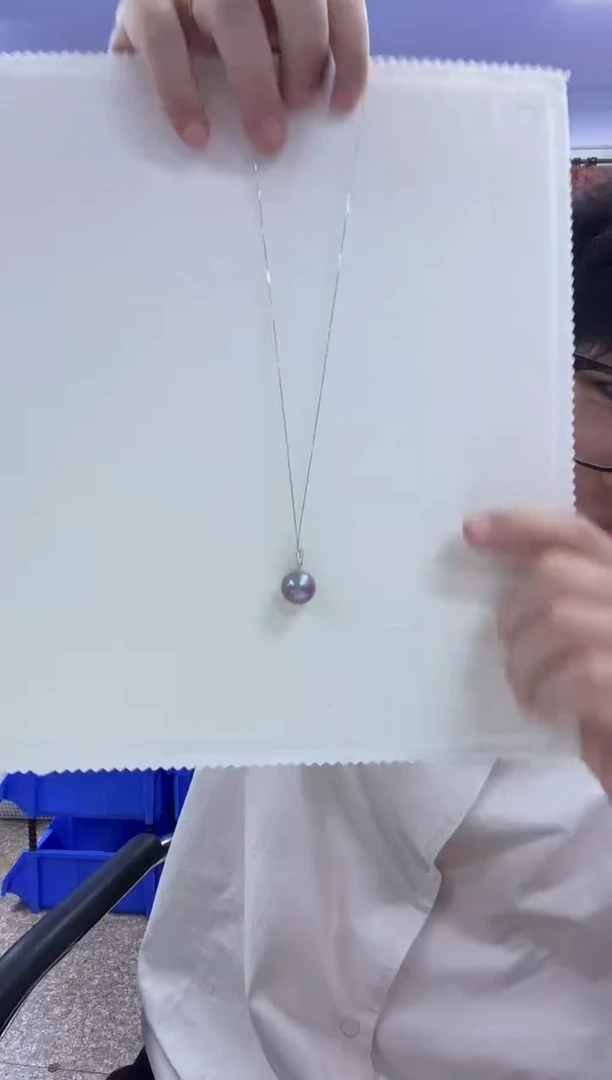 吊坠(赠链)18K金镶嵌淡水珍珠紫翎18K金淡水珍珠紫珠吊坠