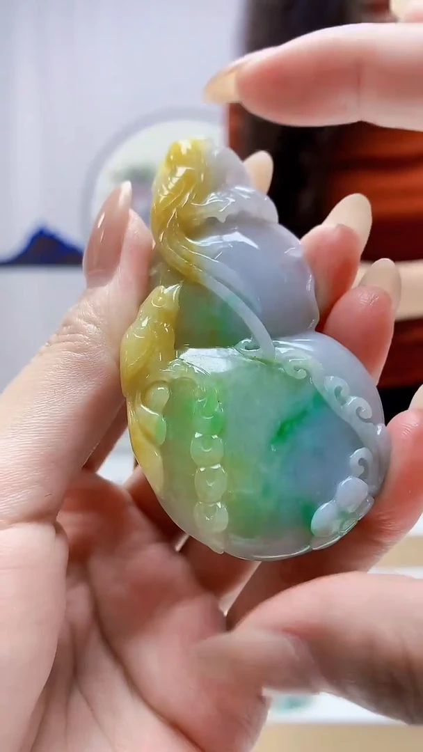 未镶嵌定制翡翠4829MM-毛货挂件113