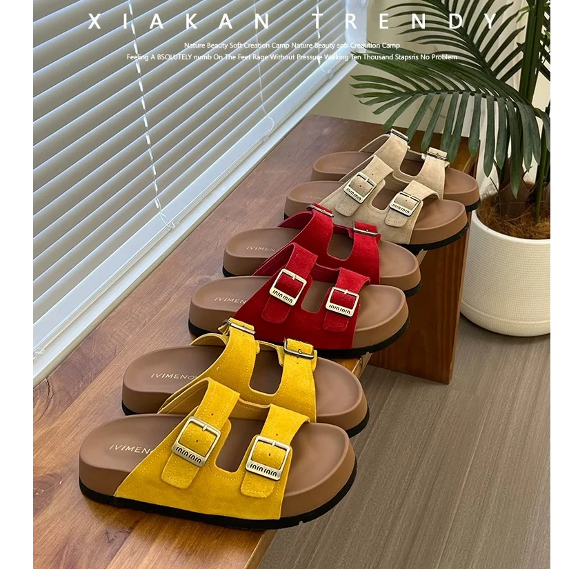 【运费补贴】巨好穿！！！真皮踩屎感懒人百搭4cm新款舒适厚底休闲鞋