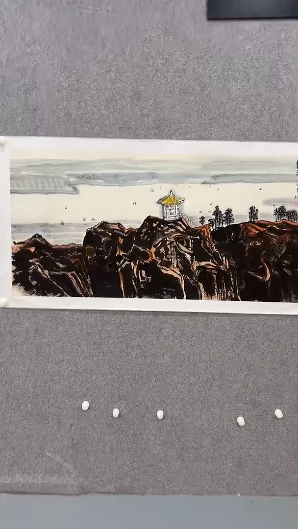 国画李纲-8平尺-山水国画-金
