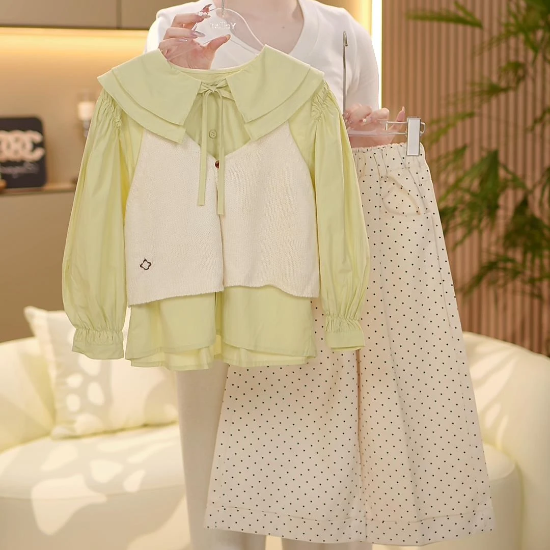 女童2025春季新款洋气休闲外套+裤子套装---YL5108