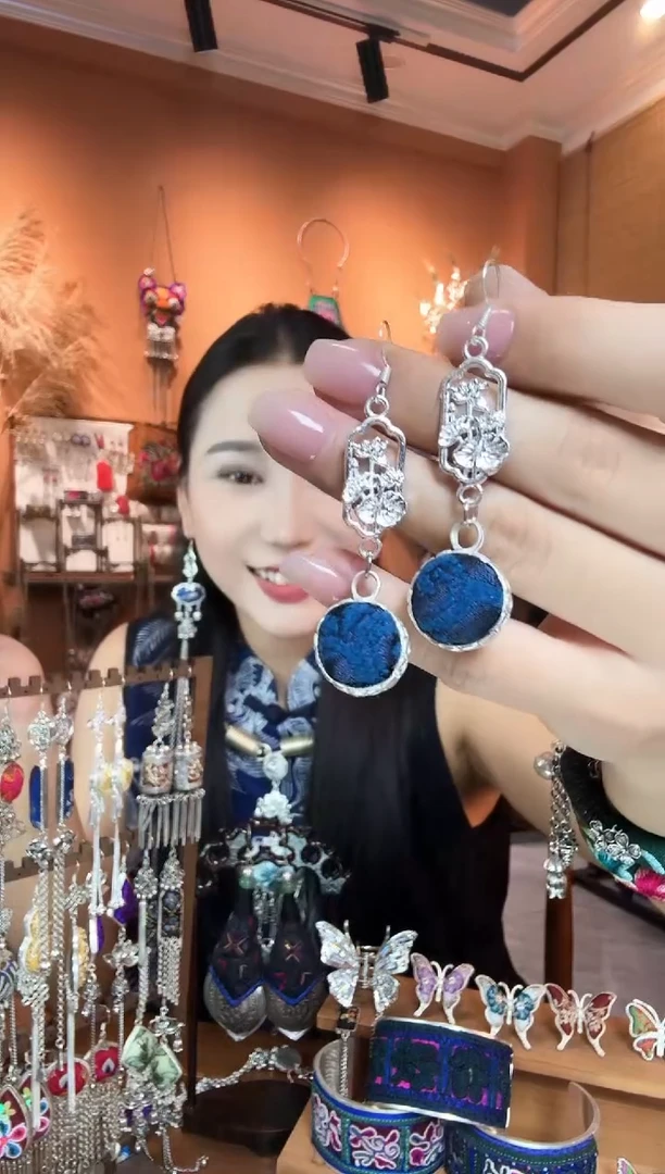 刺绣纯手工民族风耳环